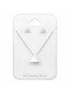 Parure triangle zirconium argent