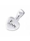 Pendentif coeur inscription love en argent