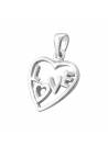 Pendentif coeur inscription love argent 925