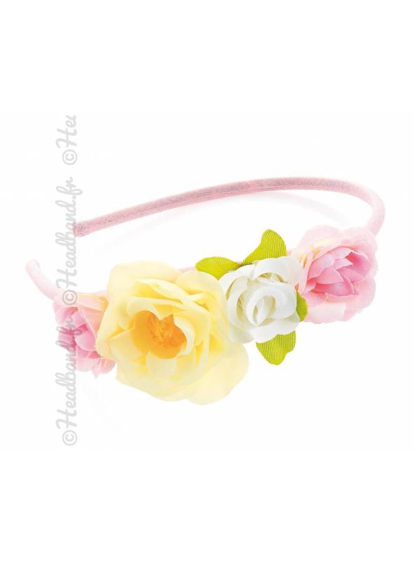 Serre Tete Enfant Mariage Fleur Pastel