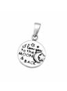 Pendentif I love you médaillon argent