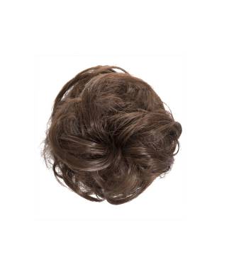 Postiche chouchou chignon flou - Châtain noisette