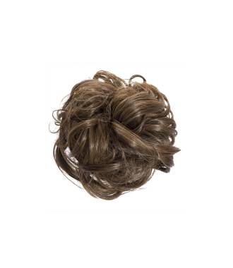 Postiche chouchou chignon flou - Châtain caramel