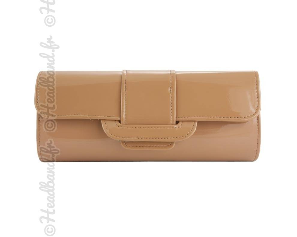 pochette coussin camel